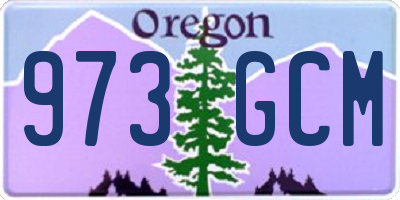 OR license plate 973GCM