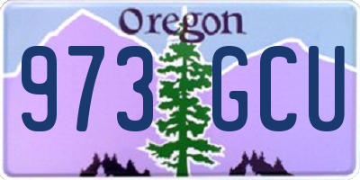 OR license plate 973GCU