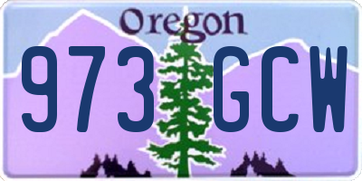 OR license plate 973GCW