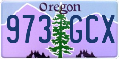 OR license plate 973GCX