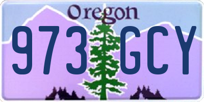 OR license plate 973GCY