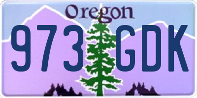 OR license plate 973GDK