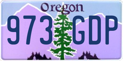 OR license plate 973GDP