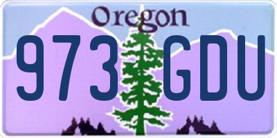 OR license plate 973GDU