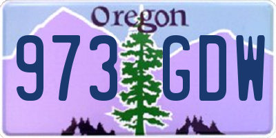 OR license plate 973GDW