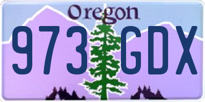 OR license plate 973GDX
