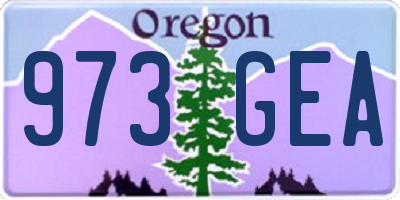 OR license plate 973GEA