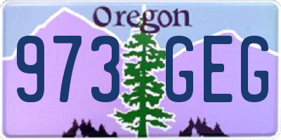 OR license plate 973GEG