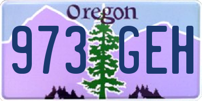 OR license plate 973GEH