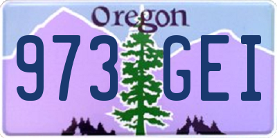 OR license plate 973GEI