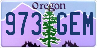 OR license plate 973GEM
