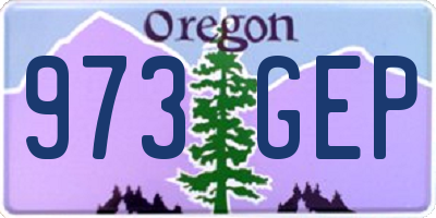 OR license plate 973GEP