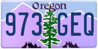 OR license plate 973GEQ
