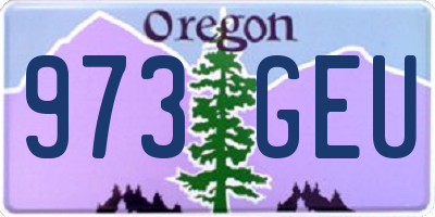 OR license plate 973GEU