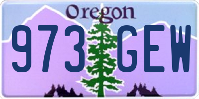 OR license plate 973GEW