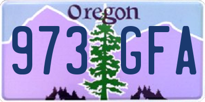 OR license plate 973GFA