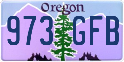 OR license plate 973GFB