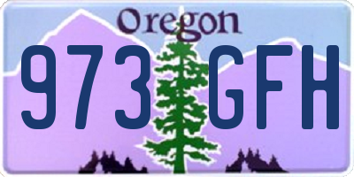 OR license plate 973GFH
