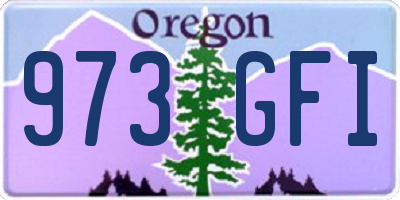 OR license plate 973GFI
