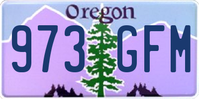 OR license plate 973GFM