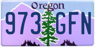 OR license plate 973GFN