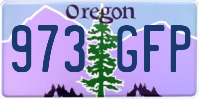 OR license plate 973GFP