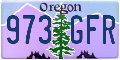 OR license plate 973GFR
