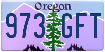 OR license plate 973GFT
