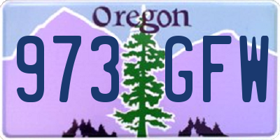 OR license plate 973GFW