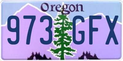 OR license plate 973GFX