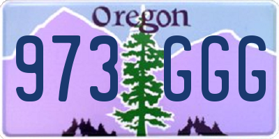 OR license plate 973GGG
