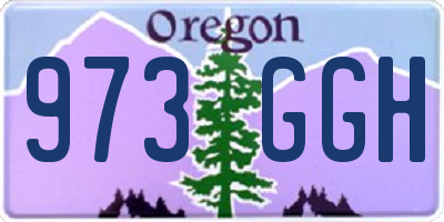 OR license plate 973GGH