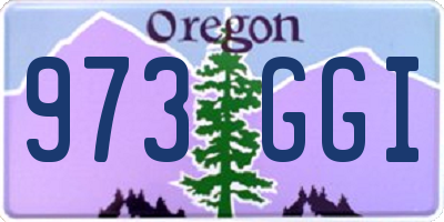 OR license plate 973GGI