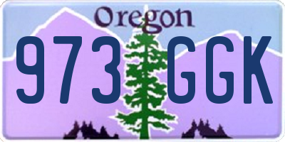 OR license plate 973GGK