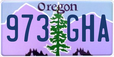 OR license plate 973GHA