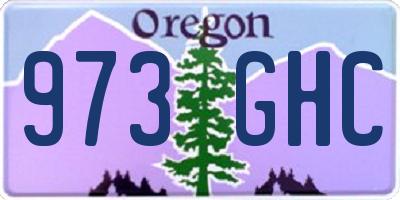 OR license plate 973GHC