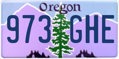 OR license plate 973GHE