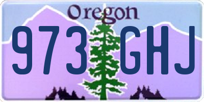 OR license plate 973GHJ