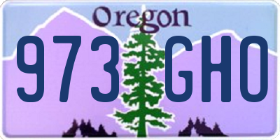 OR license plate 973GHO