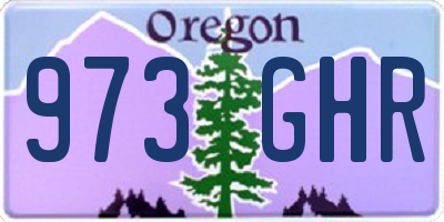 OR license plate 973GHR