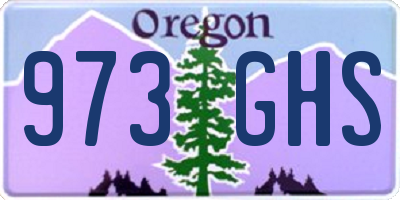 OR license plate 973GHS