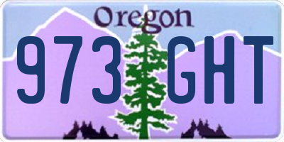OR license plate 973GHT