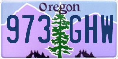 OR license plate 973GHW