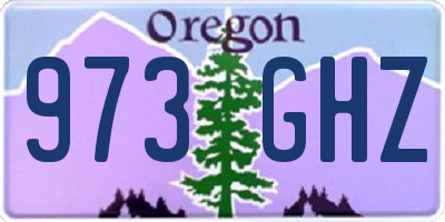 OR license plate 973GHZ
