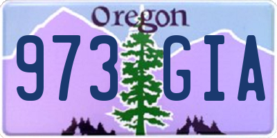 OR license plate 973GIA