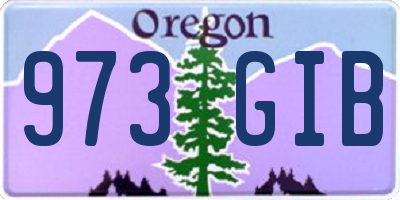 OR license plate 973GIB