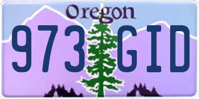 OR license plate 973GID