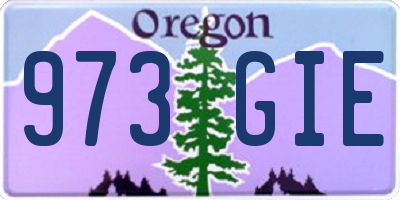 OR license plate 973GIE