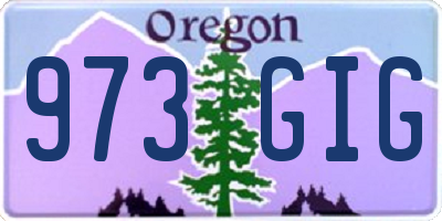 OR license plate 973GIG