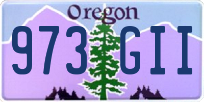 OR license plate 973GII